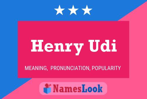 Постер имени Henry Udi