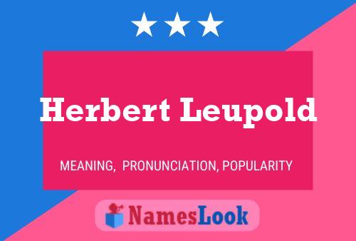 Постер имени Herbert Leupold