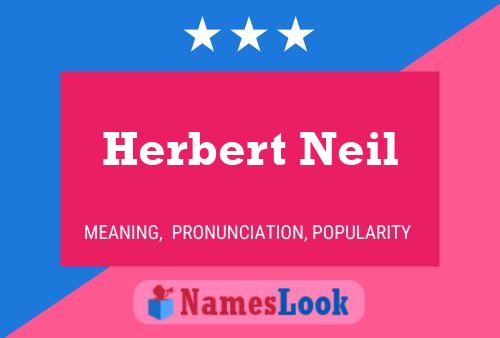 Постер имени Herbert Neil