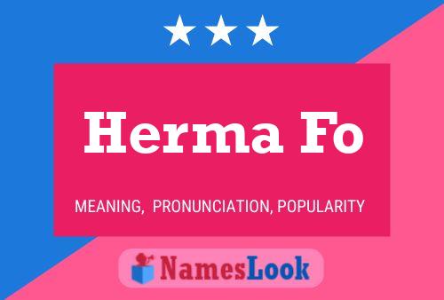 Постер имени Herma Fo