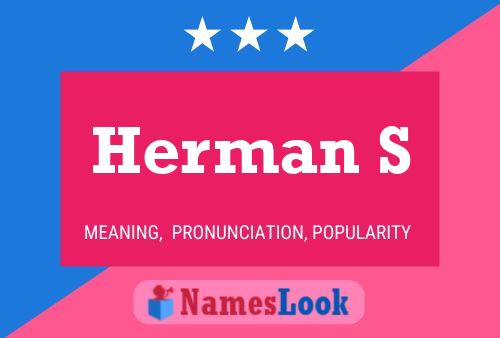 Постер имени Herman S