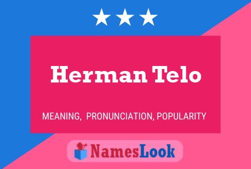 Постер имени Herman Telo