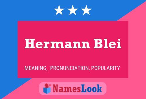 Постер имени Hermann Blei