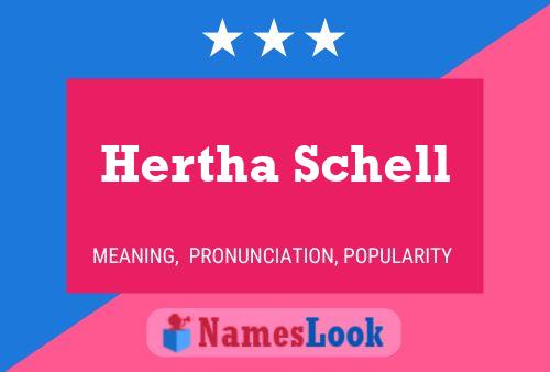 Постер имени Hertha Schell