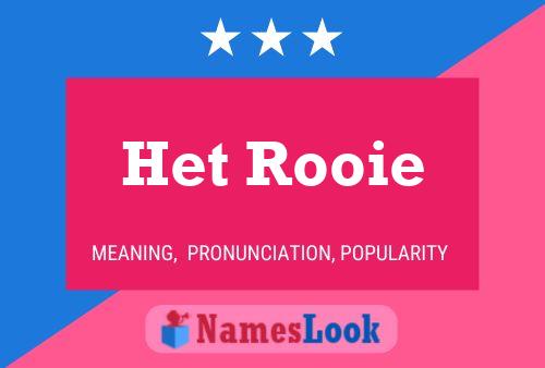 Постер имени Het Rooie