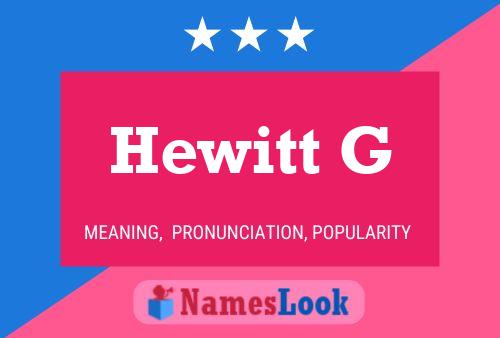 Постер имени Hewitt G