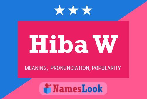 Постер имени Hiba W