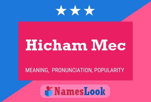 Постер имени Hicham Mec