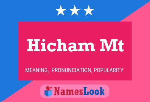 Постер имени Hicham Mt