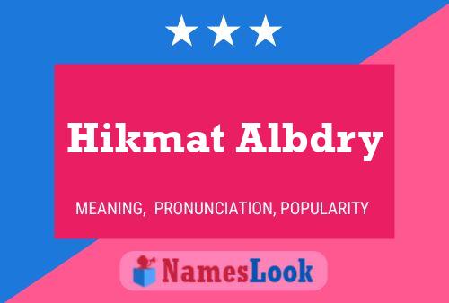 Постер имени Hikmat Albdry