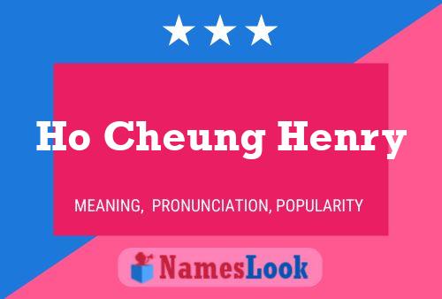 Постер имени Ho Cheung Henry