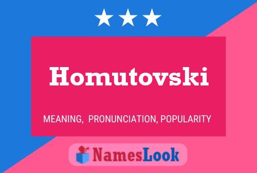 Постер имени Homutovski