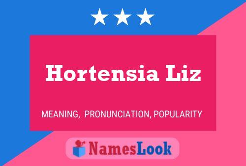 Постер имени Hortensia Liz