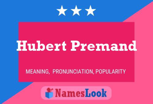 Постер имени Hubert Premand