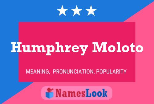 Постер имени Humphrey Moloto