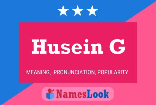 Постер имени Husein G