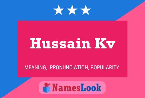 Постер имени Hussain Kv