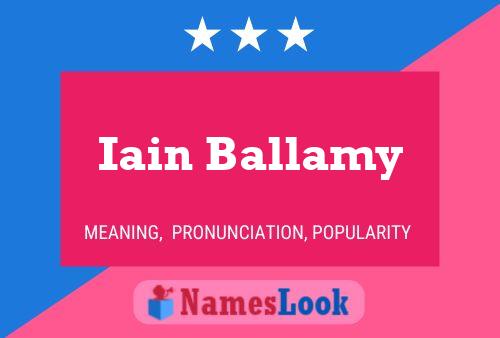 Постер имени Iain Ballamy