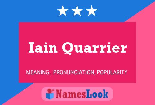 Постер имени Iain Quarrier