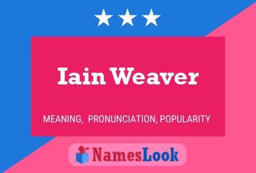 Постер имени Iain Weaver