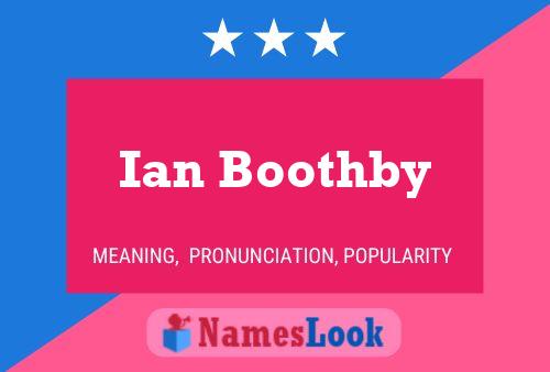 Постер имени Ian Boothby