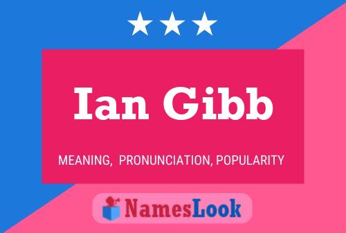 Постер имени Ian Gibb