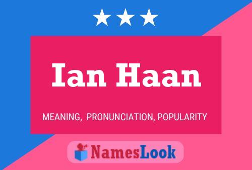 Постер имени Ian Haan