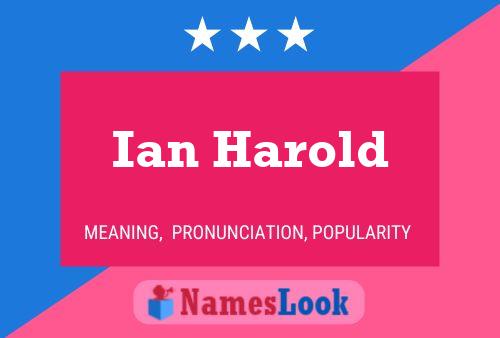 Постер имени Ian Harold