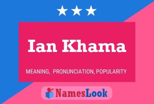 Постер имени Ian Khama