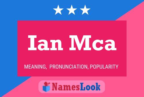 Постер имени Ian Mca