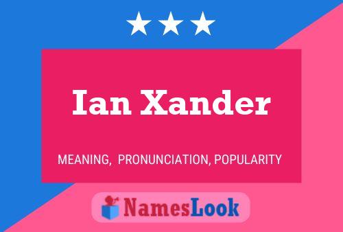 Постер имени Ian Xander