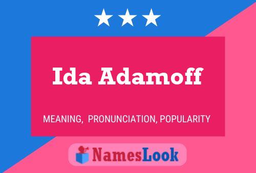 Постер имени Ida Adamoff