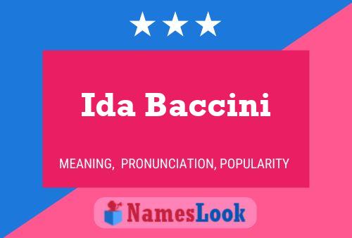 Постер имени Ida Baccini