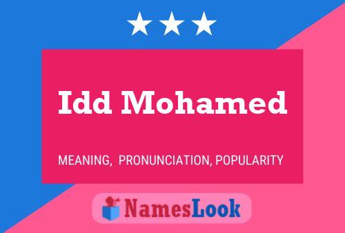 Постер имени Idd Mohamed