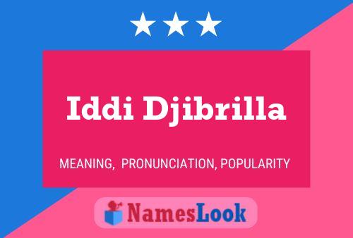 Постер имени Iddi Djibrilla