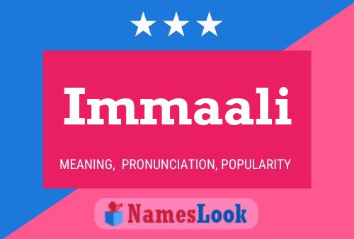 Постер имени Immaali