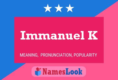 Постер имени Immanuel K