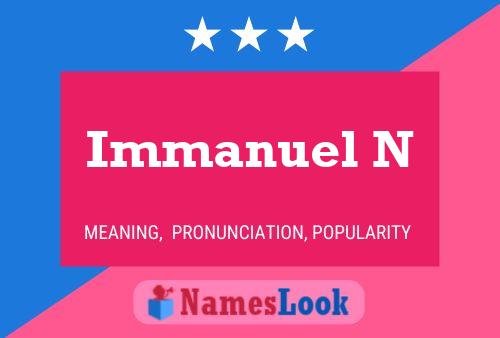 Постер имени Immanuel N