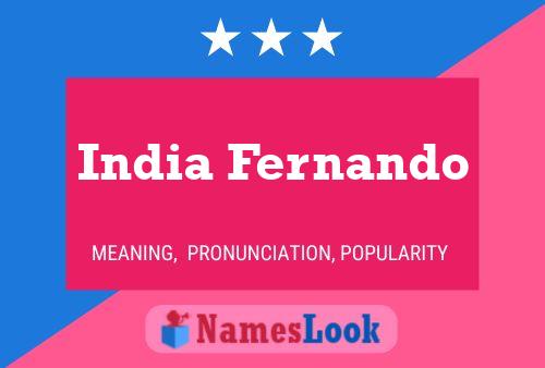 Постер имени India Fernando