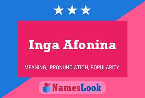 Постер имени Inga Afonina