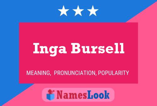 Постер имени Inga Bursell