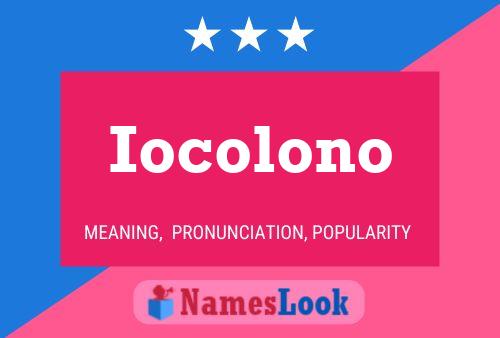 Постер имени Iocolono