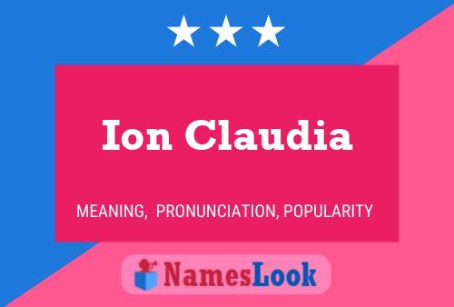 Постер имени Ion Claudia