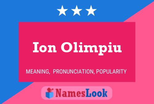 Постер имени Ion Olimpiu