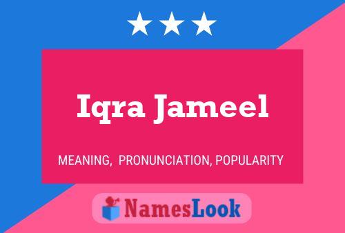 Постер имени Iqra Jameel