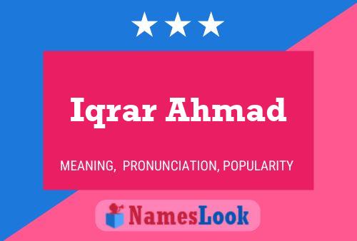 Постер имени Iqrar Ahmad