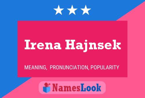 Постер имени Irena Hajnsek