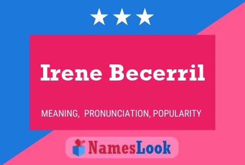 Постер имени Irene Becerril