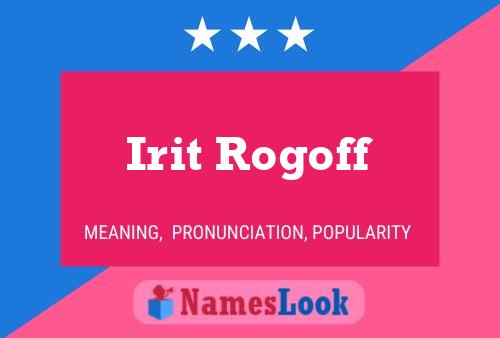 Постер имени Irit Rogoff