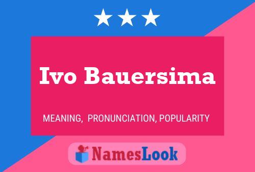 Постер имени Ivo Bauersima